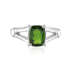 Bague en argent et Diopside de Russie