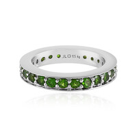 Bague en argent et Diopside de Russie