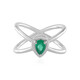 Bague en argent et Onyx vert