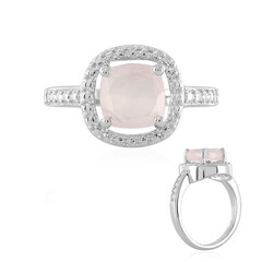 Bague en argent et Quartz rose