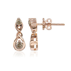 Boucles d'oreilles en or et Diamant rose de France SI1 d'Argyle 