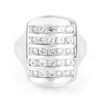 Bague en argent et Topaze blanche