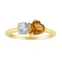 Bague en argent et Citrine Madère