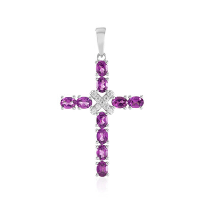 Pendentif en argent et Grenat Rhodolite