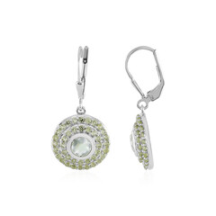 Boucles d'oreilles en argent et Pierre de lune verte (KM by Juwelo)