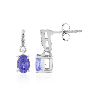 Boucles d'oreilles en argent et Tanzanite