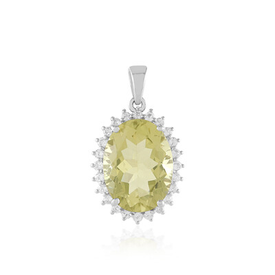 Pendentif en argent et Quartz de l'Ouro Verde