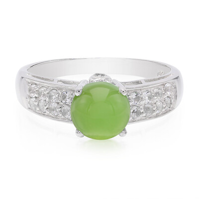 Bague en argent et Chrysoprase impériale