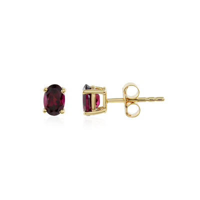 Boucles d'oreilles en argent et Grenat Rhodolite framboise