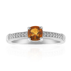 Bague en argent et Citrine Madère