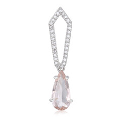 Pendentif en argent et Morganite du Nigéria