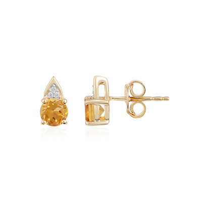 Boucles d'oreilles en argent et Citrine