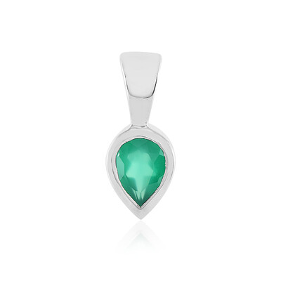 Pendentif en argent et Onyx vert