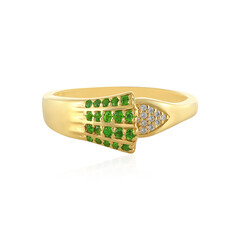 Bague en argent et Diopside de Russie