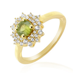 Bague en argent et Vésuvianite