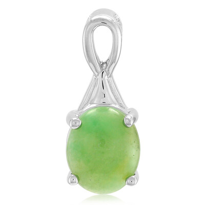 Pendentif en argent et Chrysoprase impériale