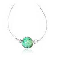 Collier en argent et Chrysocolle