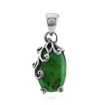 Pendentif en argent et Turquoise verte de Kingman (Art of Nature)