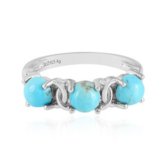 Bague en argent et Turquoise bleue de Mohavie