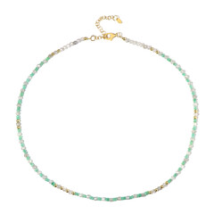 Collier en argent et Zircon de couleur argentée (Riya)