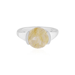 Bague en argent et Quartz rutile (Cheveux de Vénus)