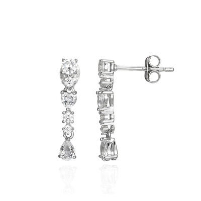 Boucles d'oreilles en argent et Topaze blanche