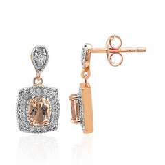 Boucles d'oreilles en argent et Morganite