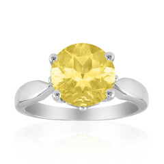 Bague en argent et Fluorite jaune