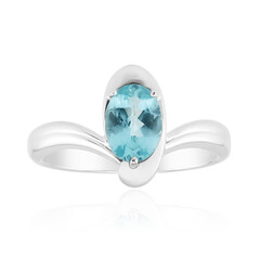 Bague en argent et Apatite bleue (Pallanova)