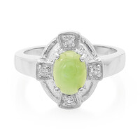 Bague en argent et Chrysoprase impériale