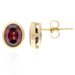 Boucles d'oreilles en or et Zircon rouge (CUSTODANA)