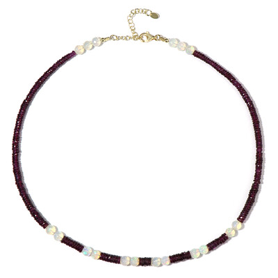 Collier en argent et Grenat magenta