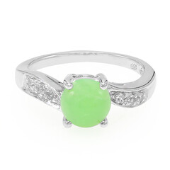 Bague en argent et Chrysoprase impériale