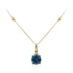 Collier en or et Topaze bleu de Londres (CIRARI)