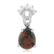 Pendentif en argent et Obsidienne acajou