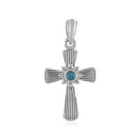 Pendentif en argent et Topaze bleu Suisse