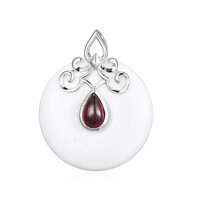 Pendentif en argent et Agate blanche