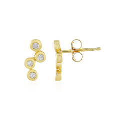 Boucles d'oreilles en argent et Diamant I2 (J)