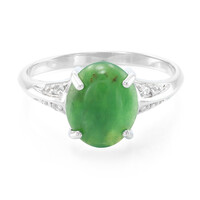 Bague en argent et Chrysoprase impériale