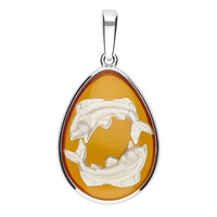 Pendentif en argent et Ambre baltique