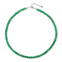 Collier en argent et Onyx vert