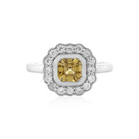 Bague en argent et Zircon jaune