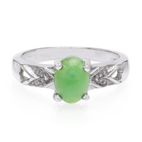 Bague en argent et Chrysoprase impériale