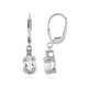 Boucles d'oreilles en argent et Topaze blanche