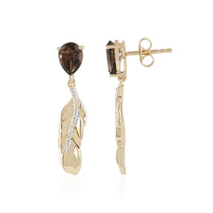 Boucles d'oreilles en argent et Quartz fumé