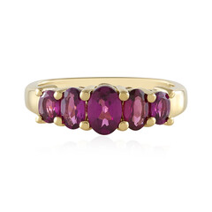 Bague en argent et Grenat magenta