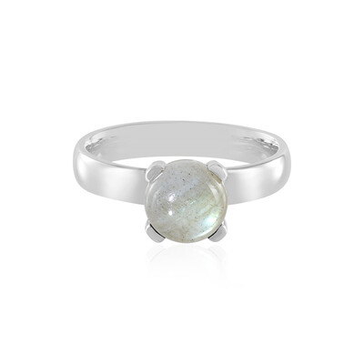 Bague en argent et Labradorite verte de Maniry (KM by Juwelo)