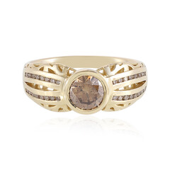 Bague en or et Diamant champagne I2 (Ornaments by de Melo)