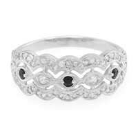 Bague en argent et Spinelle noir