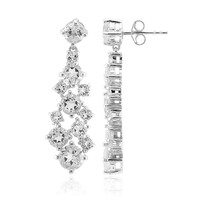 Boucles d'oreilles en argent et Topaze blanche